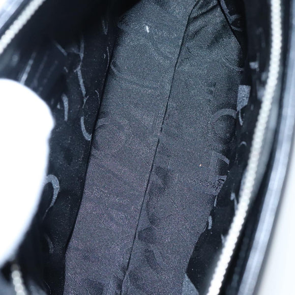 Salvatore Ferragamo Gancini Tote Bag Leather Black Silver Auth 95430