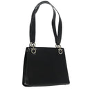 Salvatore Ferragamo Gancini Tote Bag Leather Black Silver Auth 95430-1