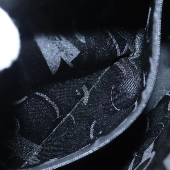 Salvatore Ferragamo Gancini Tote Bag Leather Black Silver Auth 95430