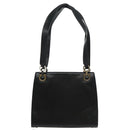 Salvatore Ferragamo Gancini Tote Bag Leather Black Silver Auth 95430-2