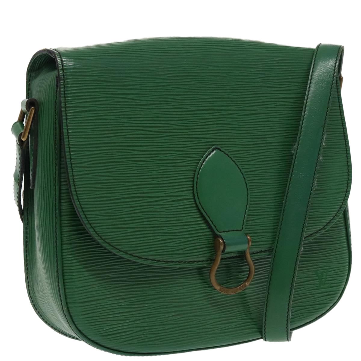 LOUIS VUITTON Epi Saint Cloud GM Shoulder Bag Green M52194 LV Auth 95451