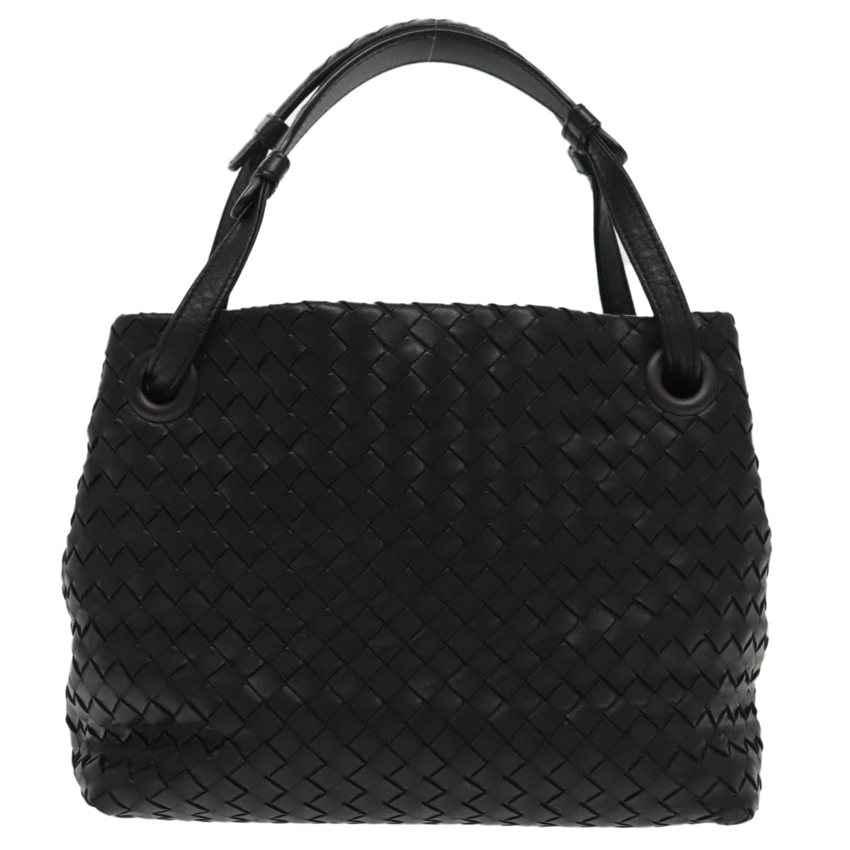 BOTTEGA VENETA INTRECCIATO Small Garda Bag Hand Bag Leather Black Auth 95457 - 0