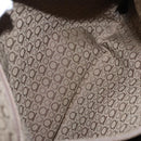 Salvatore Ferragamo Gancini Shoulder Bag Leather Beige Silver Auth 95485-22