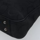 Salvatore Ferragamo Gancini Tote Bag Canvas Black Silver Auth 95511-9