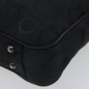 Salvatore Ferragamo Gancini Tote Bag Canvas Black Silver Auth 95511-15