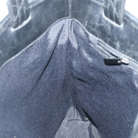 Salvatore Ferragamo Gancini Tote Bag Canvas Black Silver Auth 95511