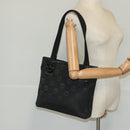 Salvatore Ferragamo Gancini Tote Bag Canvas Black Silver Auth 95511-20