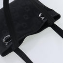 Salvatore Ferragamo Gancini Tote Bag Canvas Black Silver Auth 95511-6