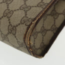 GUCCI GG Supreme Clutch Bag PVC Beige 97 01 037 Auth 95525-9