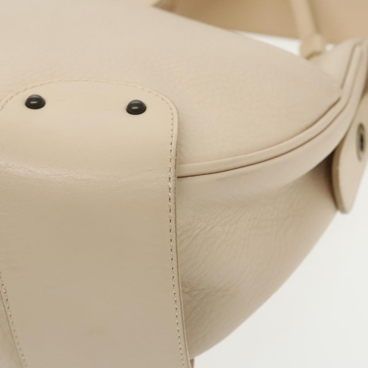 Chloe Shoulder Bag Leather Beige Auth 95531