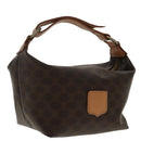CELINE Macadam Canvas Hand Bag PVC Leather Gold Brown Auth 95581A-1