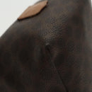 CELINE Macadam Canvas Hand Bag PVC Leather Gold Brown Auth 95581A-9