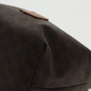 CELINE Macadam Canvas Hand Bag PVC Leather Gold Brown Auth 95581A-14