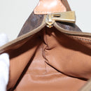 CELINE Macadam Canvas Hand Bag PVC Leather Gold Brown Auth 95581A-11