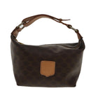 CELINE Macadam Canvas Hand Bag PVC Leather Gold Brown Auth 95581A-13