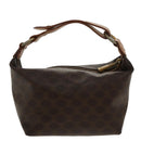 CELINE Macadam Canvas Hand Bag PVC Leather Gold Brown Auth 95581A-2