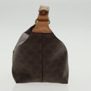 CELINE Macadam Canvas Hand Bag PVC Leather Gold Brown Auth 95581A-3