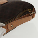 CELINE Macadam Canvas Hand Bag PVC Leather Gold Brown Auth 95581A-7