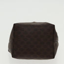 CELINE Macadam Canvas Hand Bag PVC Leather Gold Brown Auth 95581A-5