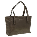 GUCCI GG implementation Tote Bag Silver Metallic 211138 Auth 95586-1