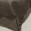 GUCCI GG implementation Tote Bag Silver Metallic 211138 Auth 95586-9