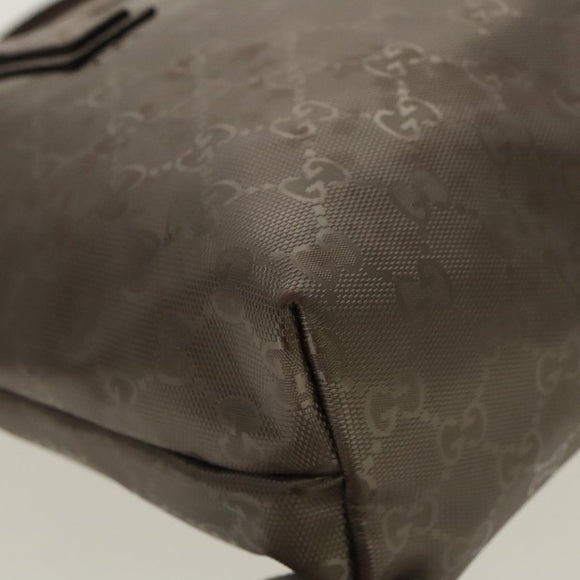 GUCCI GG implementation Tote Bag Silver Metallic 211138 Auth 95586