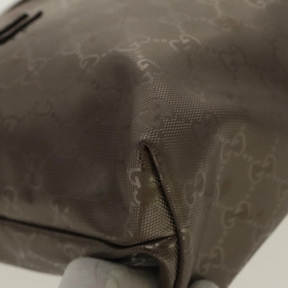 GUCCI GG implementation Tote Bag Silver Metallic 211138 Auth 95586