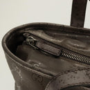 GUCCI GG implementation Tote Bag Silver Metallic 211138 Auth 95586-10