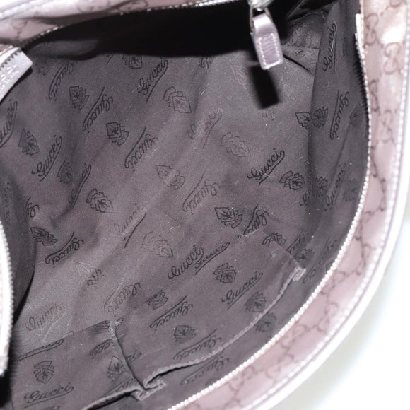 GUCCI GG implementation Tote Bag Silver Metallic 211138 Auth 95586