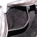 GUCCI GG implementation Tote Bag Silver Metallic 211138 Auth 95586-21