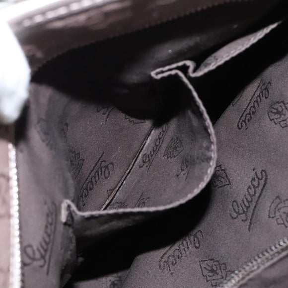 GUCCI GG implementation Tote Bag Silver Metallic 211138 Auth 95586