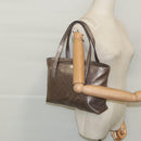 GUCCI GG implementation Tote Bag Silver Metallic 211138 Auth 95586-23