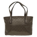 GUCCI GG implementation Tote Bag Silver Metallic 211138 Auth 95586-2