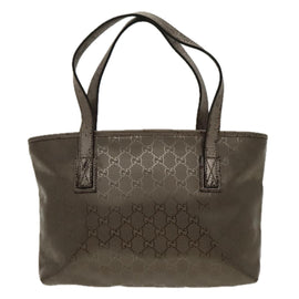 GUCCI GG implementation Tote Bag Silver Metallic 211138 Auth 95586 - 0