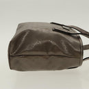 GUCCI GG implementation Tote Bag Silver Metallic 211138 Auth 95586-3