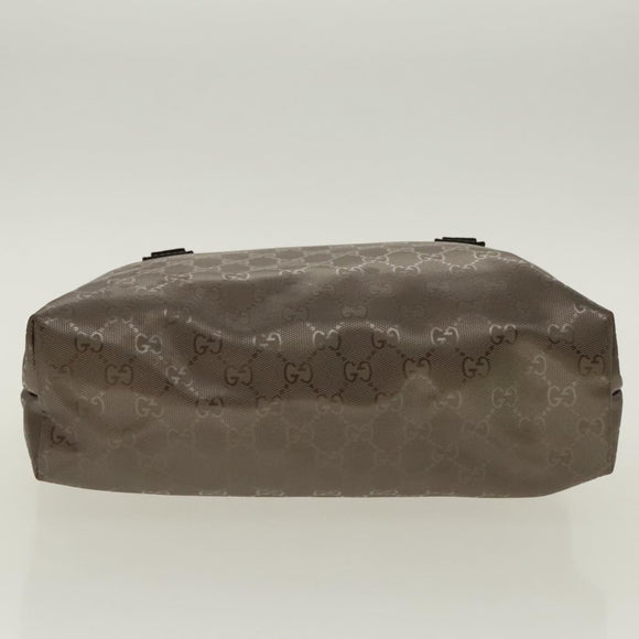 GUCCI GG implementation Tote Bag Silver Metallic 211138 Auth 95586