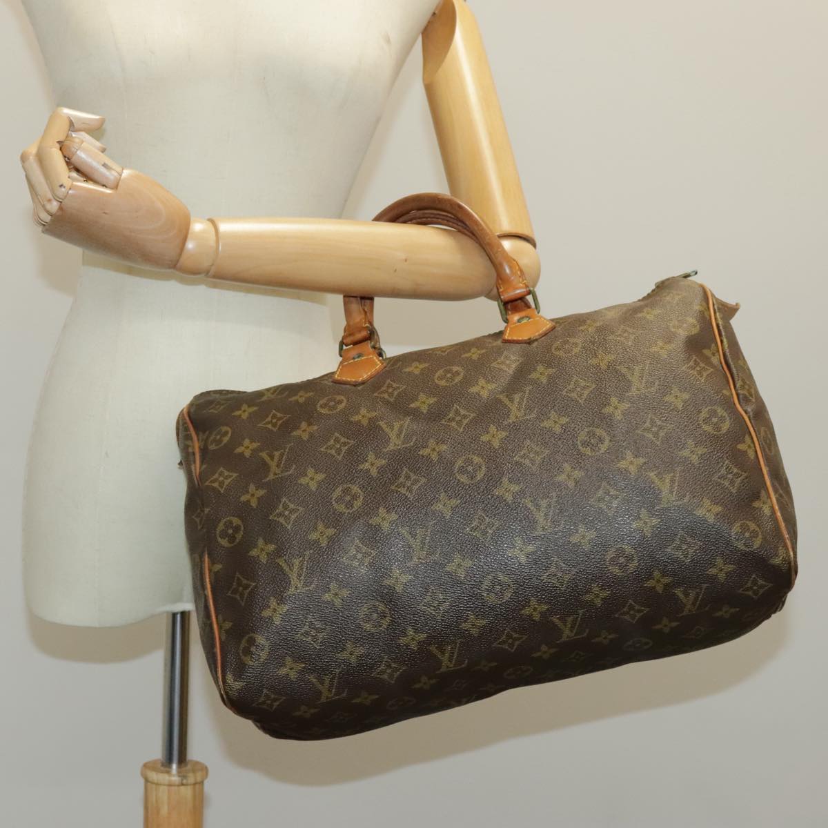 LOUIS VUITTON Monogram Speedy 35 Hand Bag Vintage M41524 LV Auth 95659