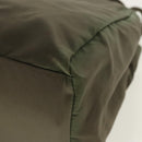 PRADA Hand Bag Nylon Khaki Silver Auth 95660-15