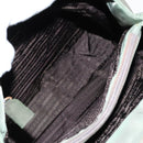 PRADA Hand Bag Nylon Khaki Silver Auth 95660-10