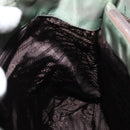 PRADA Hand Bag Nylon Khaki Silver Auth 95660-19