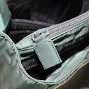 PRADA Hand Bag Nylon Khaki Silver Auth 95660-22