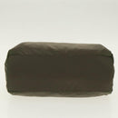 PRADA Hand Bag Nylon Khaki Silver Auth 95660-5