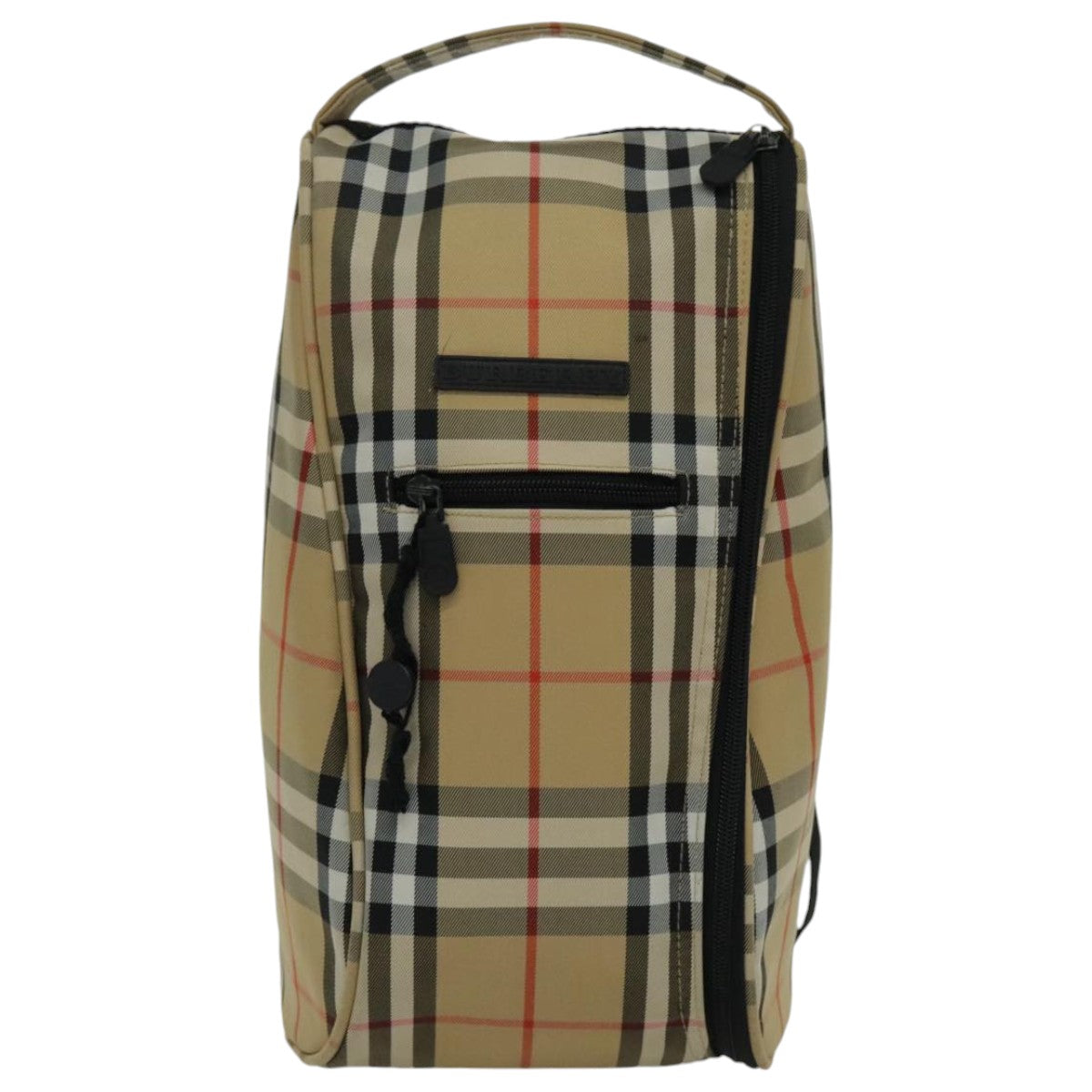 BURBERRY Golf Nova Check Backpack Canvas Beige Auth 95671