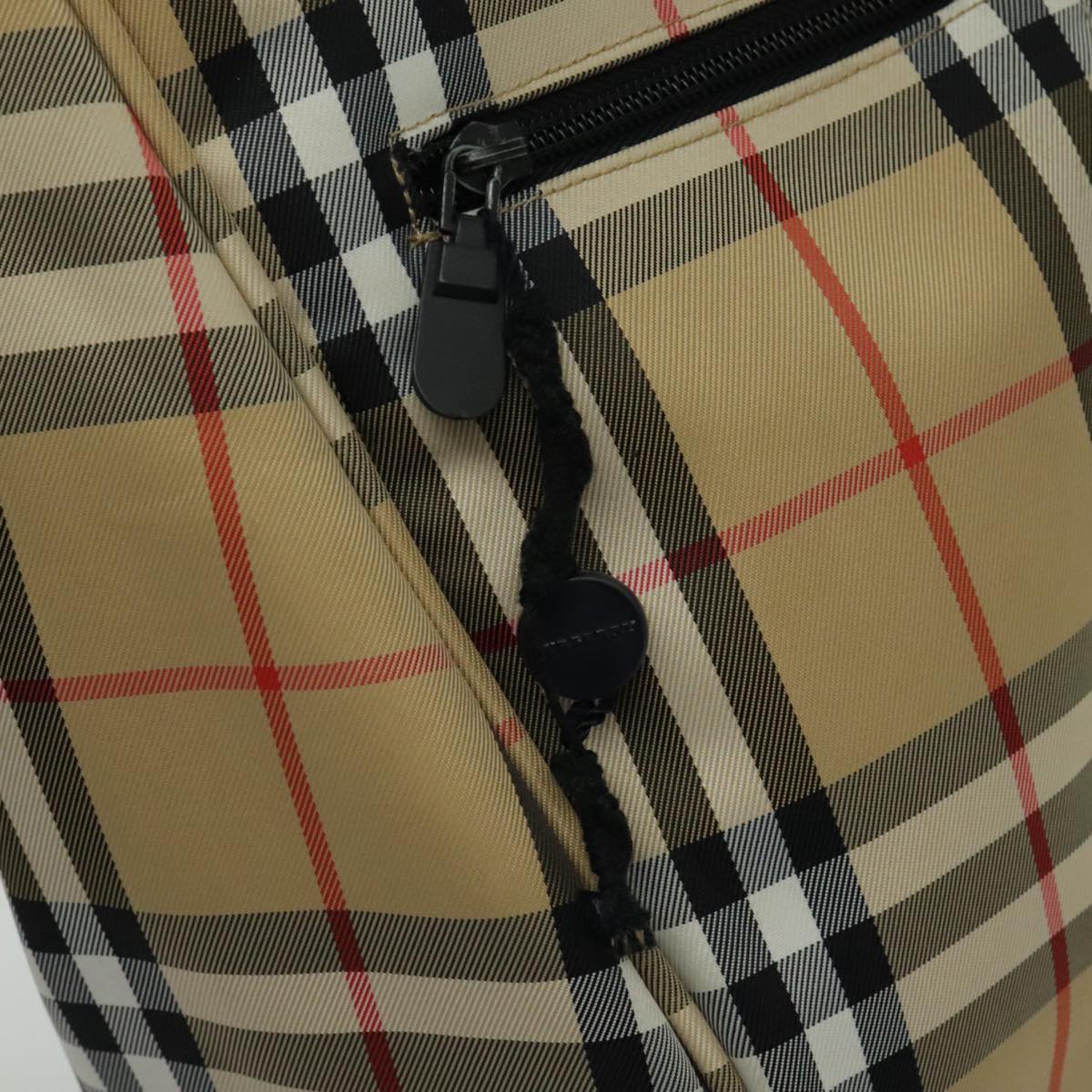 BURBERRY Golf Nova Check Backpack Canvas Beige Auth 95671