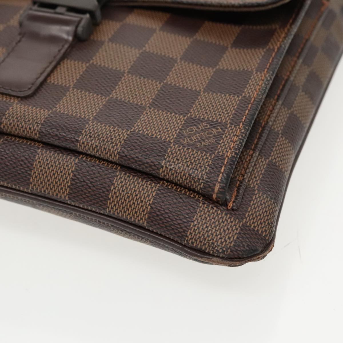 LOUIS VUITTON Damier Ebene Pochette Merwiel Shoulder Bag N51127 LV Auth 95676