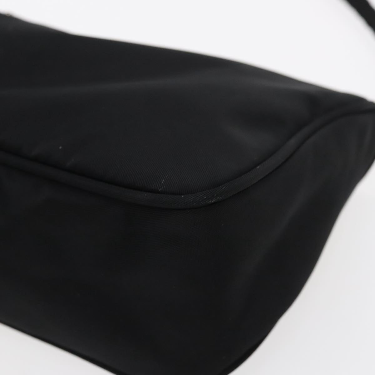 PRADA Accessory Pouch Nylon Black Silver Auth 95690