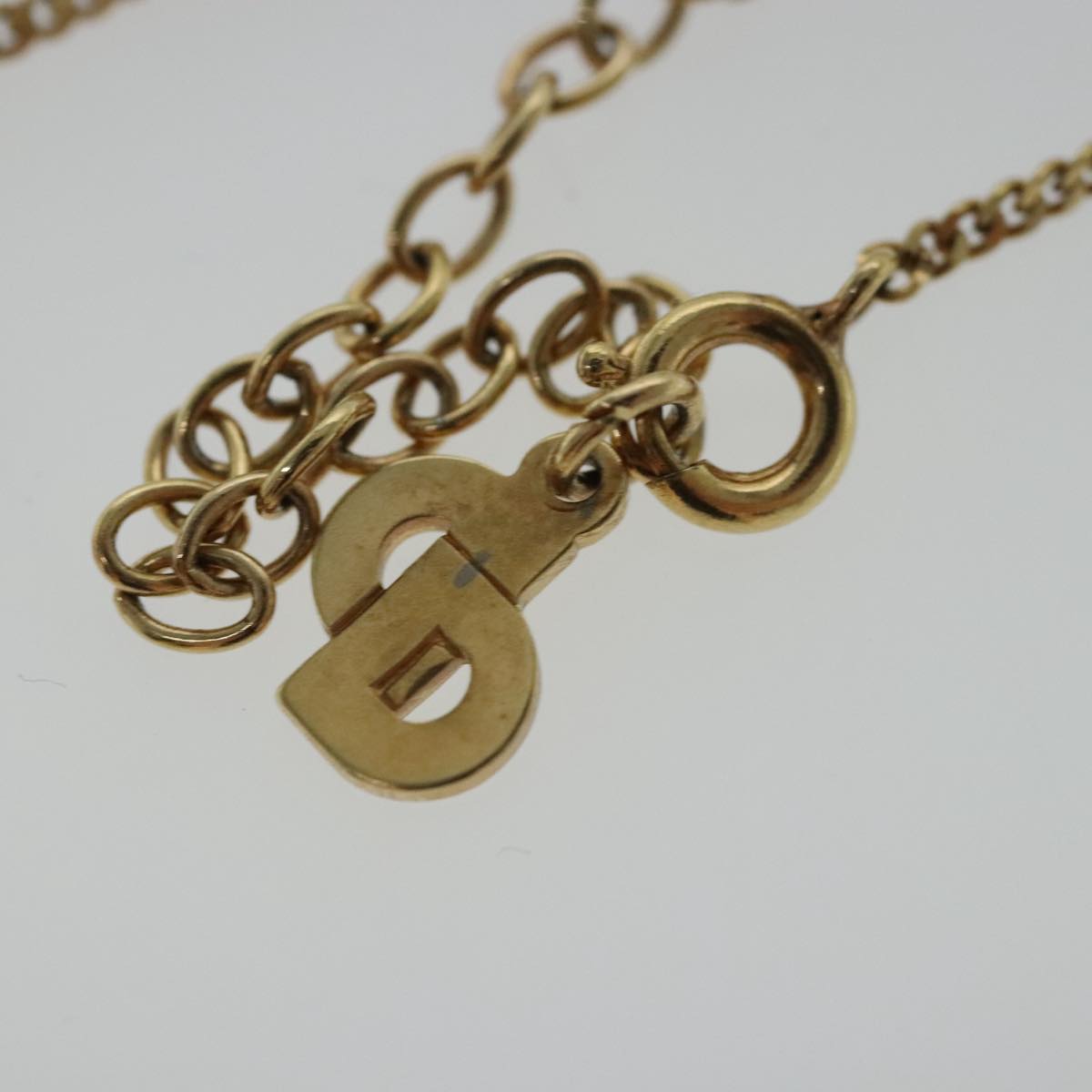 Christian Dior Necklace metal Gold Tone Auth 95713