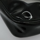 Salvatore Ferragamo Vala Shoulder Bag Enamel Black Gold Auth 95720-17