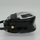 Salvatore Ferragamo Vala Shoulder Bag Enamel Black Gold Auth 95720-3