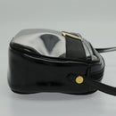 Salvatore Ferragamo Vala Shoulder Bag Enamel Black Gold Auth 95720-4